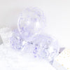 Lavender Confetti-Filled Balloons – 12” Clear Latex Balloons for Weddings & Events
