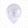 Lavender Confetti-Filled Balloons – 12” Clear Latex Balloons for Weddings & Events