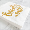 21st Birthday Napkins – White with Gold Foil “Twenty One” | 20-Pack