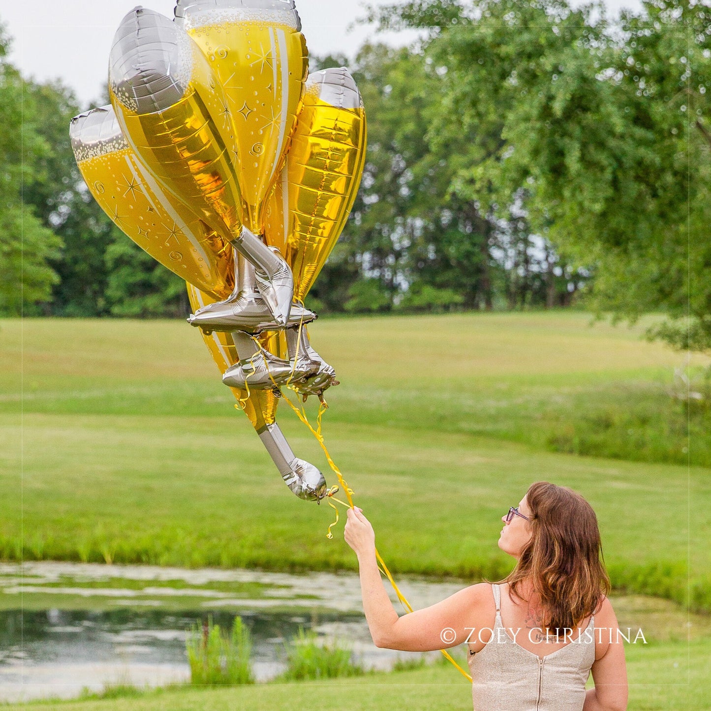 Champagne Glass Balloon – Wedding, Bridal Shower & New Year’s Eve Decor
