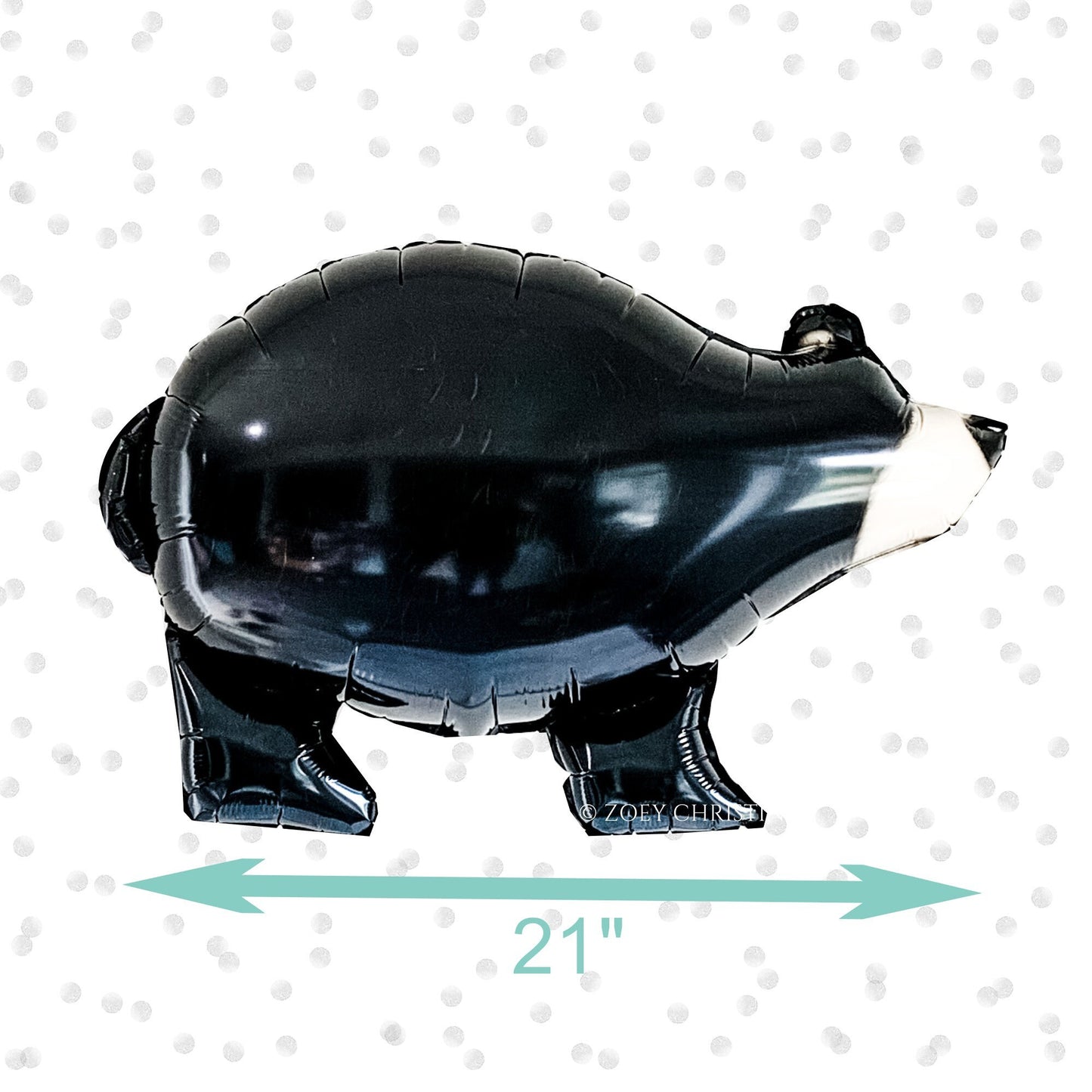 Woodland-Themed Bear Balloon – 21” Foil Balloon for Baby Showers & Birthdays