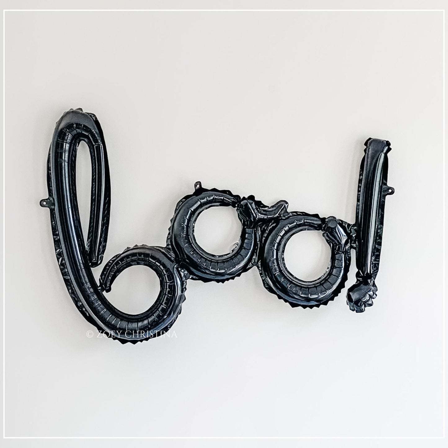 BOO!" Black Foil Balloon – Approx. 24" | Air-Fill Only