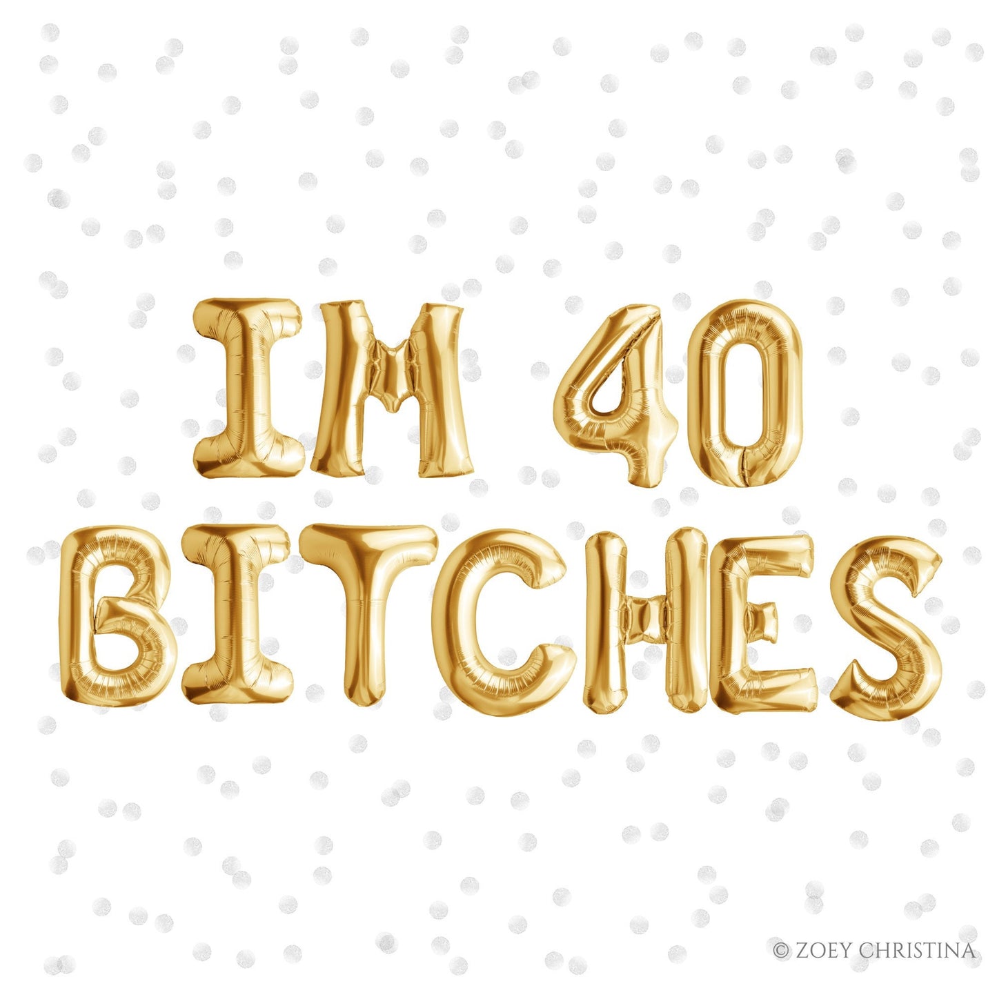 40th Birthday Balloon Letters – Fun Party Backdrop & Milestone Celebration Decor