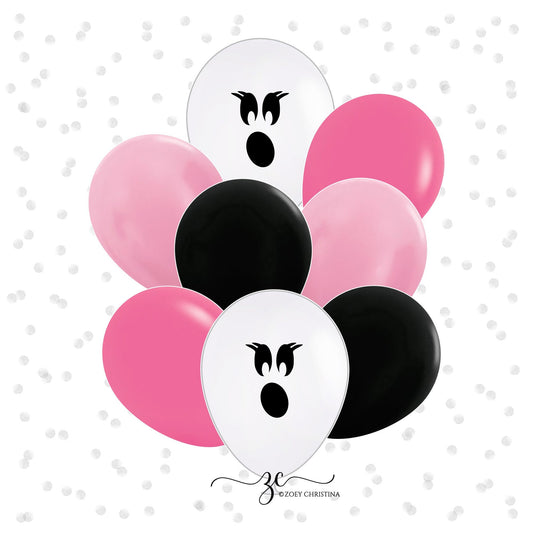 Halloween Balloon Bouquet β Ghost Face + Custom Color Mix