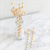 Gold & Rose Gold "Thirty" Paper Straws – 30th Milestone Party Supplies