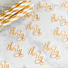 Gold & Rose Gold "Thirty" Paper Straws – 30th Milestone Party Supplies