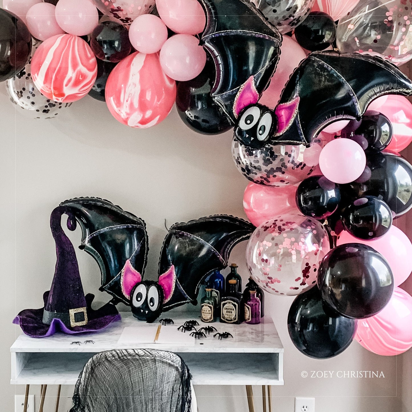 Cute & Whimsical Bat Party Decoration - Halloween Foil Balloon