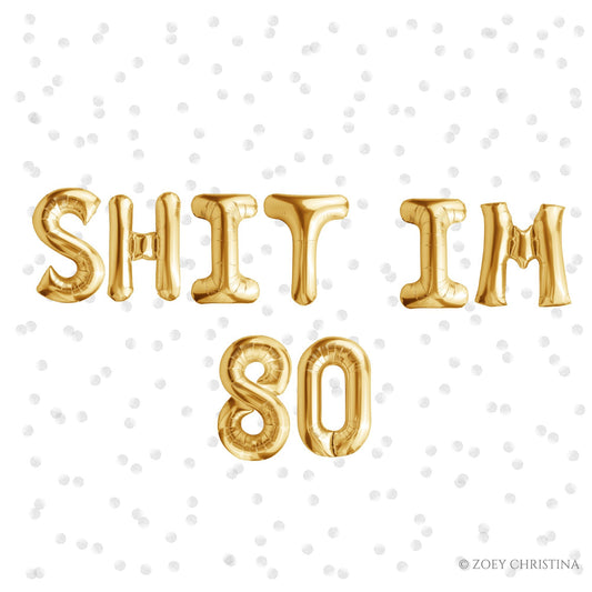 80th Birthday Foil Balloon Letter Kits – Milestone Birthday Decor