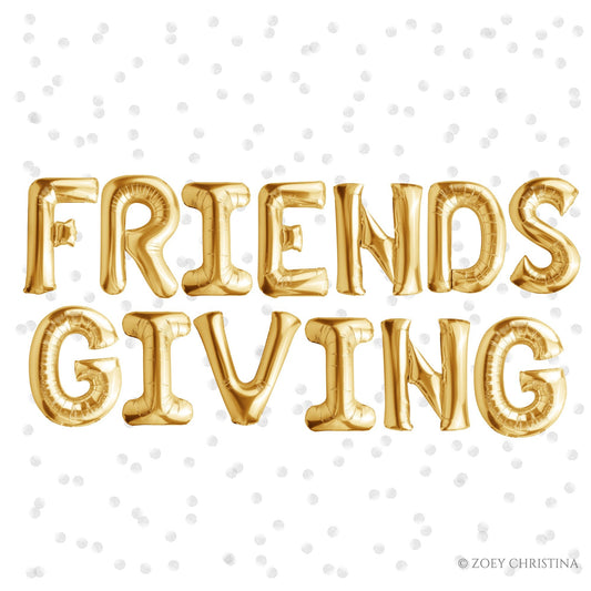 Friendsgiving Letter Balloons – 16” Foil Air-Fill Party Decor