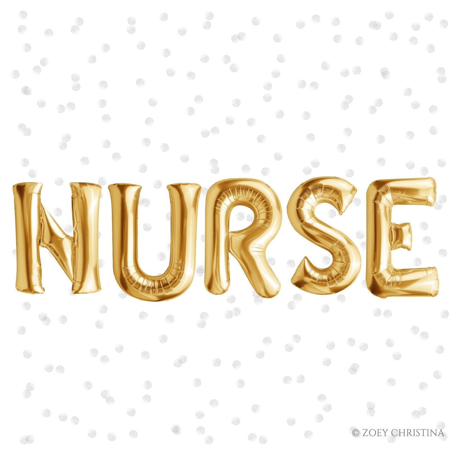 NURSE Foil Letter Balloon Kit – Medical-Themed Party & RN Celebration Decor