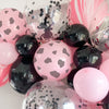 Pink Rodeo Balloon Garland – Black, Pink & Cowprint Western Party Arch Kit
