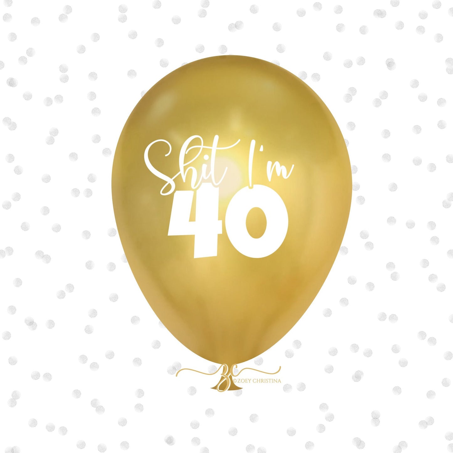 Funny 40th Birthday Balloons – "SHIT I'M 40" Latex in Multiple Colors