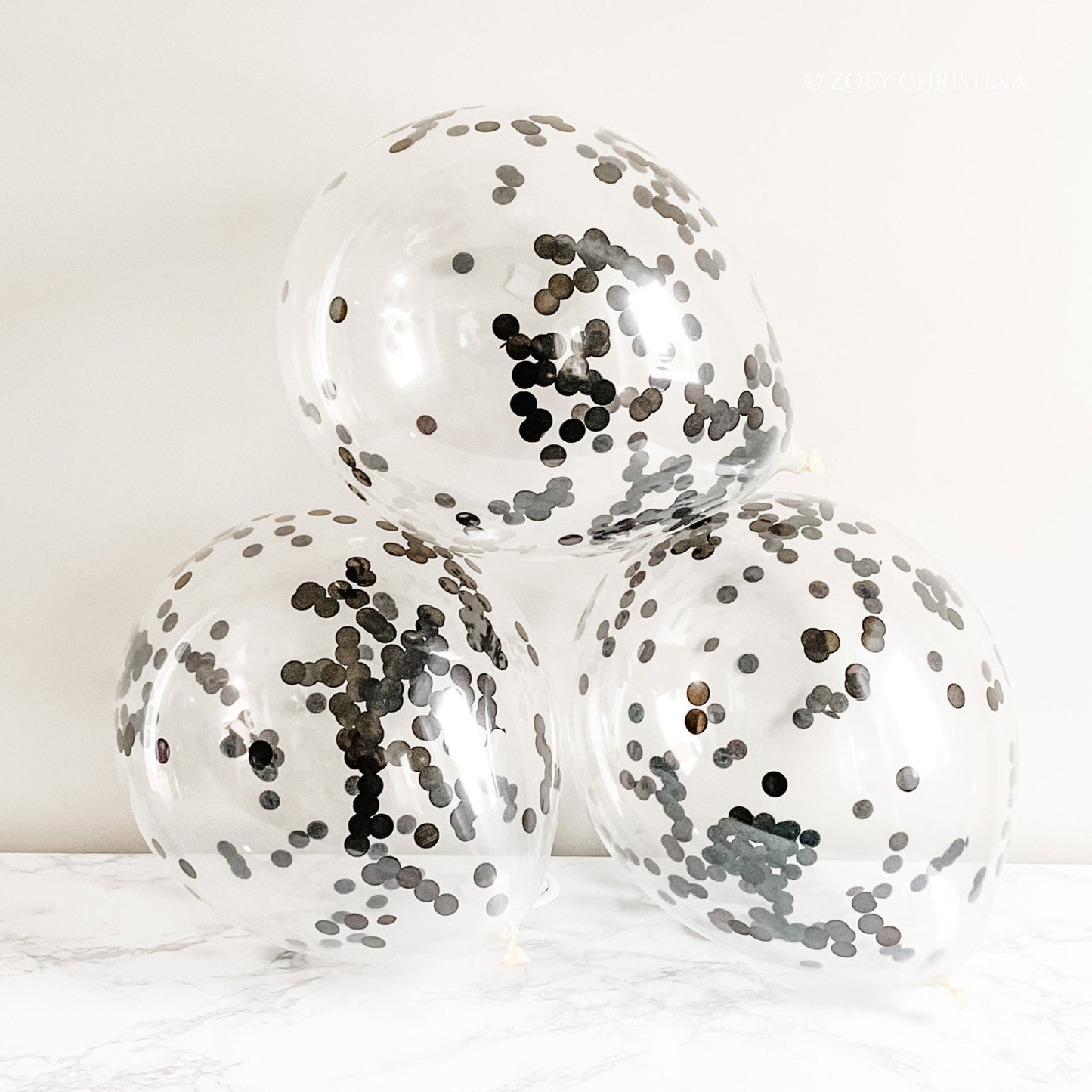 Black Confetti Birthday Balloon Confetti balloon bouquet, Black balloon party decorations for her, Cheers to 50 years birthday arrangement