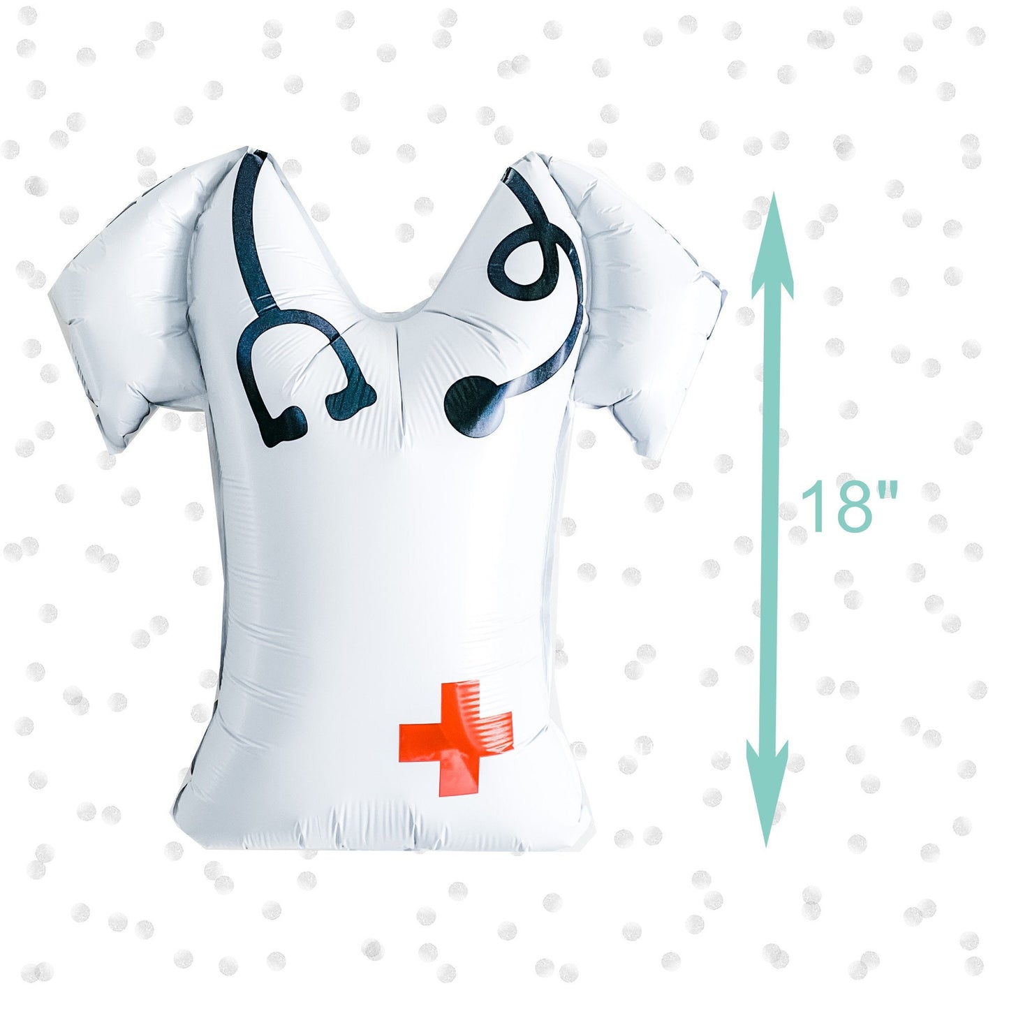 Medical-Themed Nurse Scrub Balloon – 18” Hand-Drawn Party Decoration