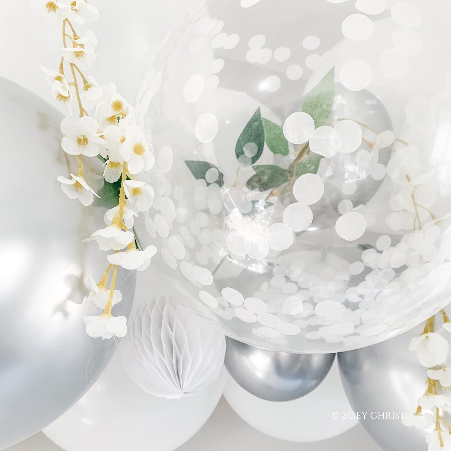 White Wisteria Stems – Balloon Garland Add-On & Elegant Floral Decor