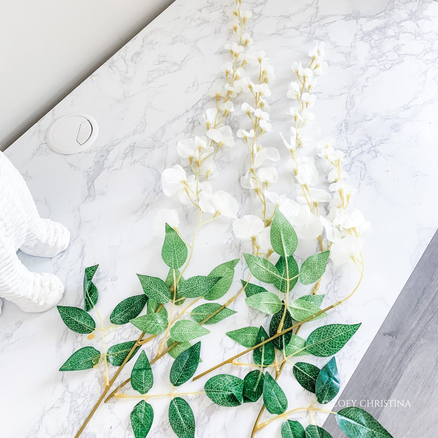 White Wisteria Stems – Balloon Garland Add-On & Elegant Floral Decor