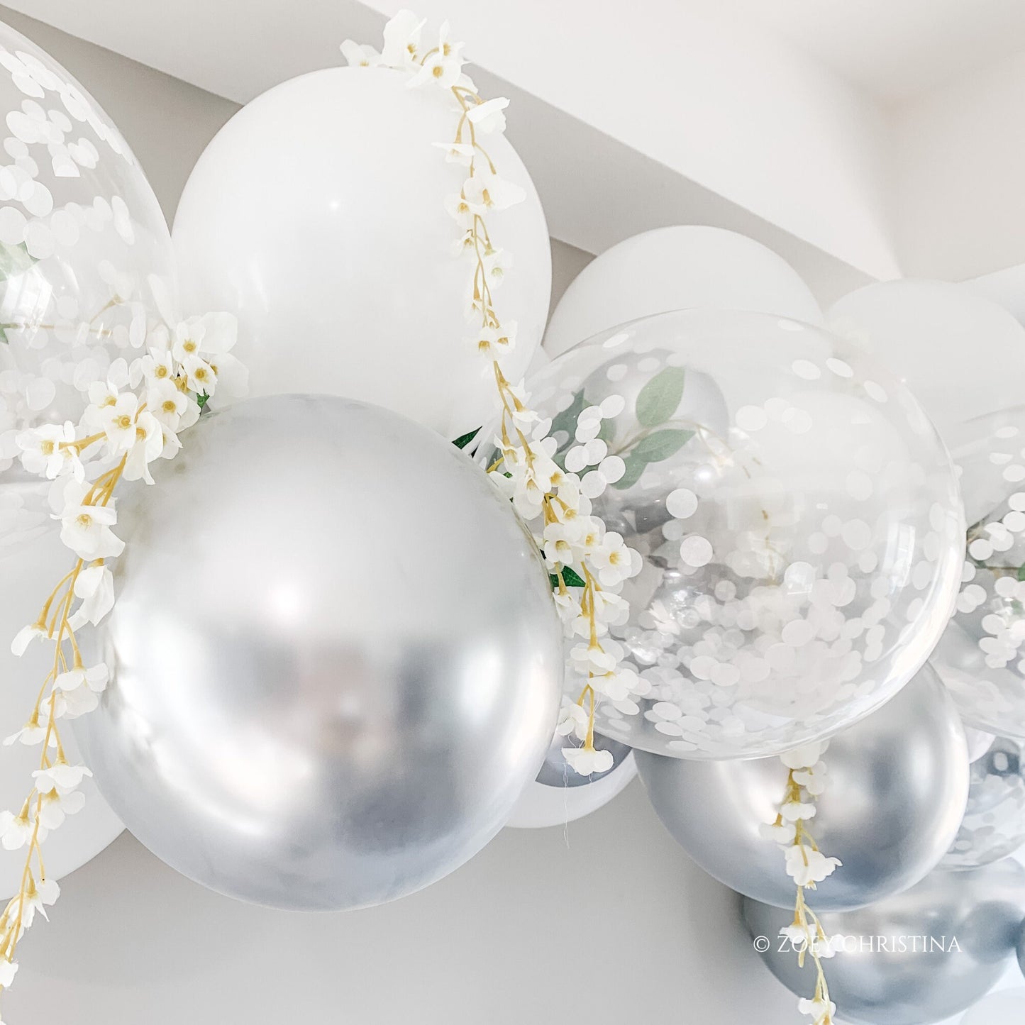White Wisteria Stems – Balloon Garland Add-On & Elegant Floral Decor