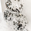 Black Confetti Birthday Balloon Confetti balloon bouquet, Black balloon party decorations for her, Cheers to 50 years birthday arrangement