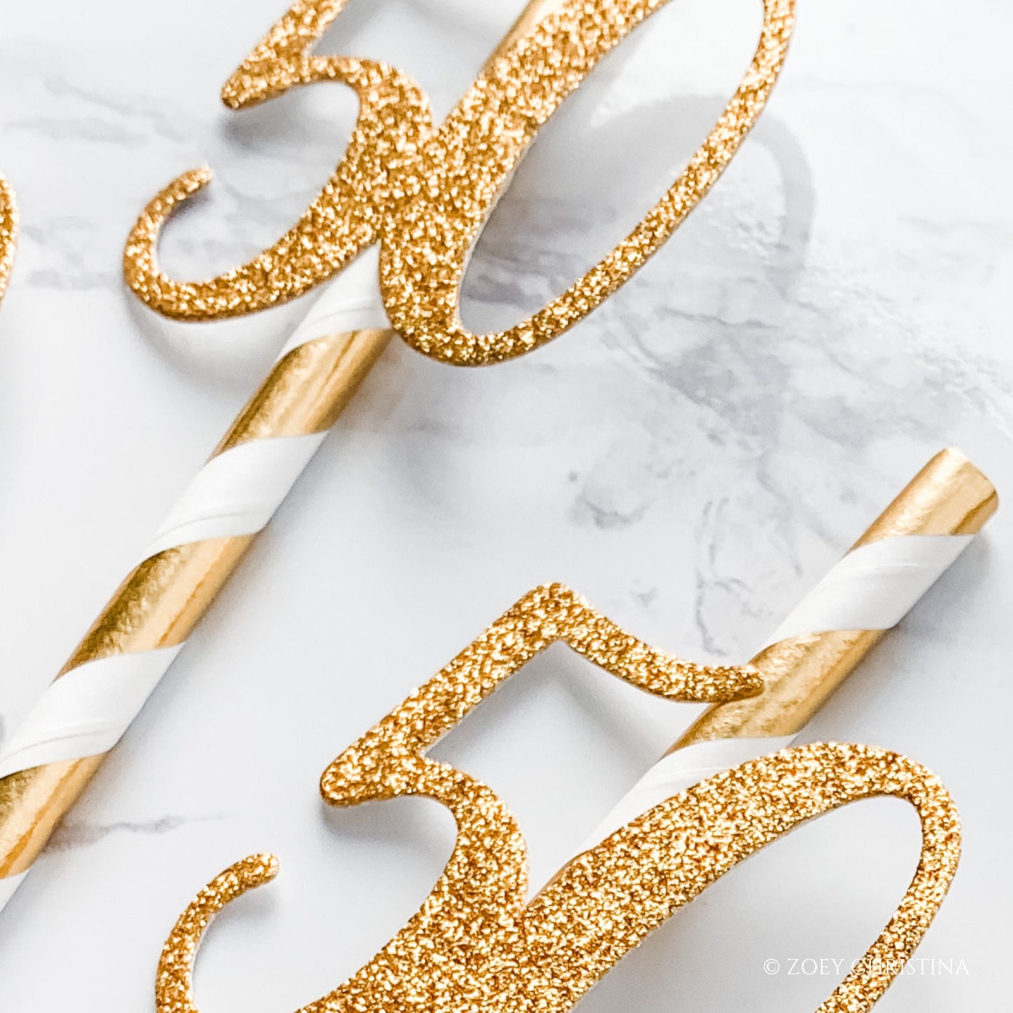 Milestone Party Straws – 50th Anniversary & Golden Birthday Celebration Decor