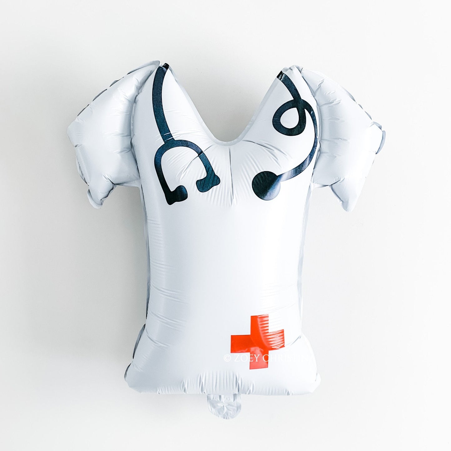 Medical-Themed Nurse Scrub Balloon – 18” Hand-Drawn Party Decoration