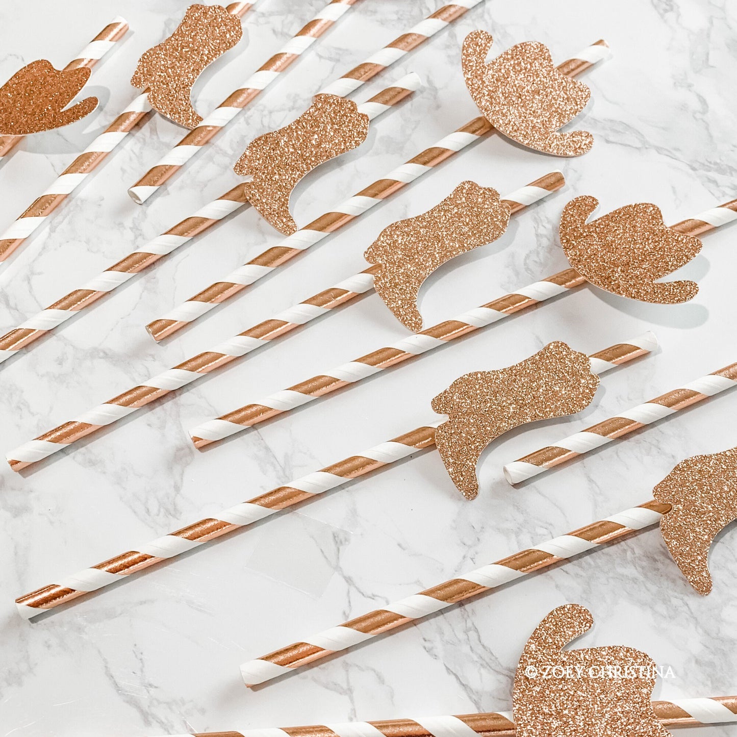 Western-Themed Paper Straws – Cowboy Boot & Hat Party Supplies
