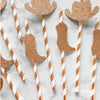 Western-Themed Paper Straws – Cowboy Boot & Hat Party Supplies
