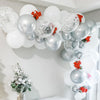 Elegant Christmas Balloon Garland – Snowy Theme for Weddings & Celebrations