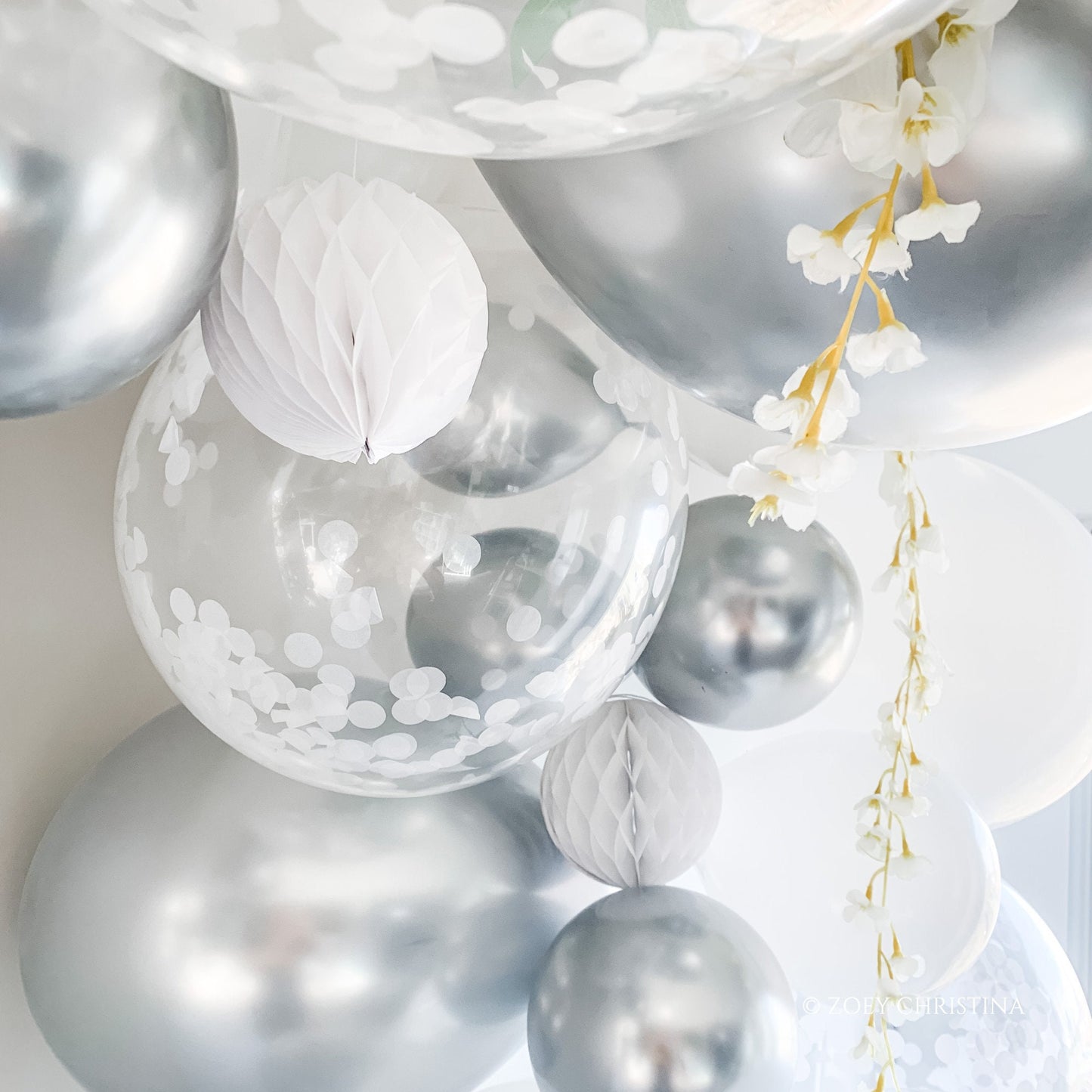 White Wisteria Stems – Balloon Garland Add-On & Elegant Floral Decor