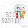 Big Sister Reveal Foil Balloon Kit – Customizable with Additional Balloons!