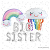 Big Sister Reveal Foil Balloon Kit – Customizable with Additional Balloons!