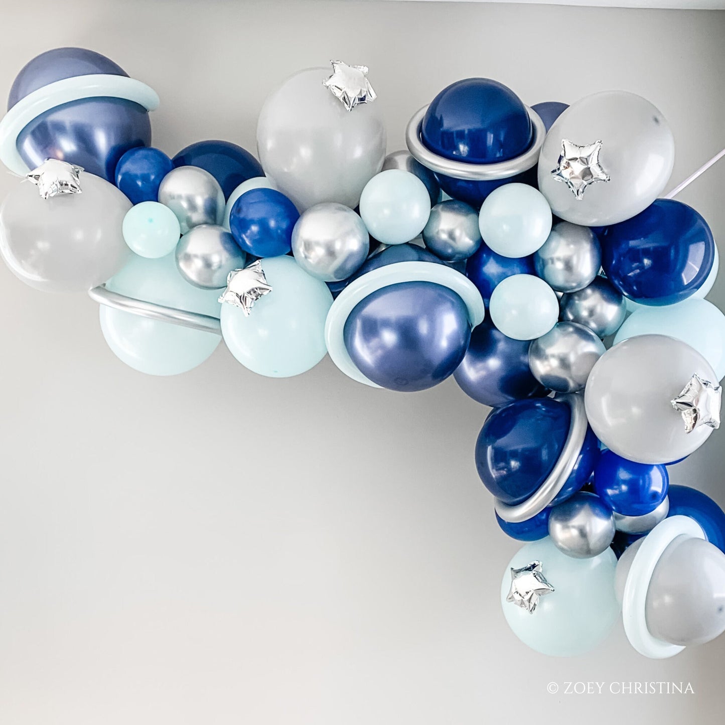 Outer Space Balloon Garland – Blue Galaxy-Themed Balloon Arch Kit