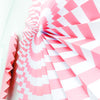 Pink & White Hanging Accordion Fans – 6-Pack Party Decorations