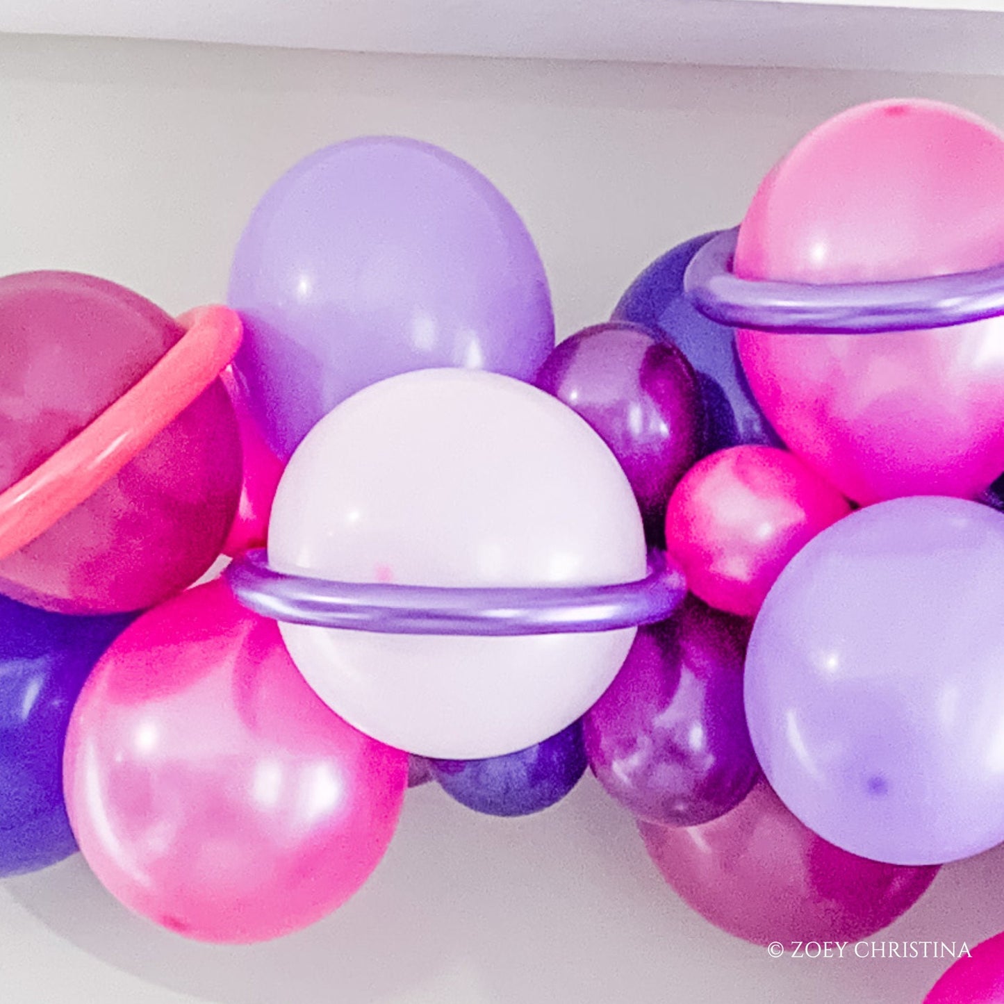 Galactic Dreams Balloon Garland Kit – Pink & Purple Outer Space Party Decor