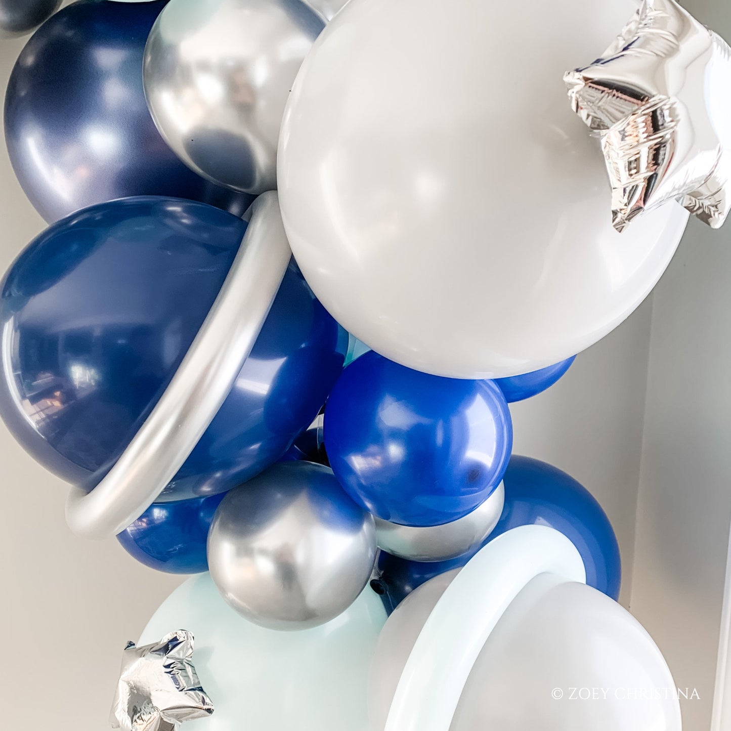 Outer Space Balloon Garland – Blue Galaxy-Themed Balloon Arch Kit