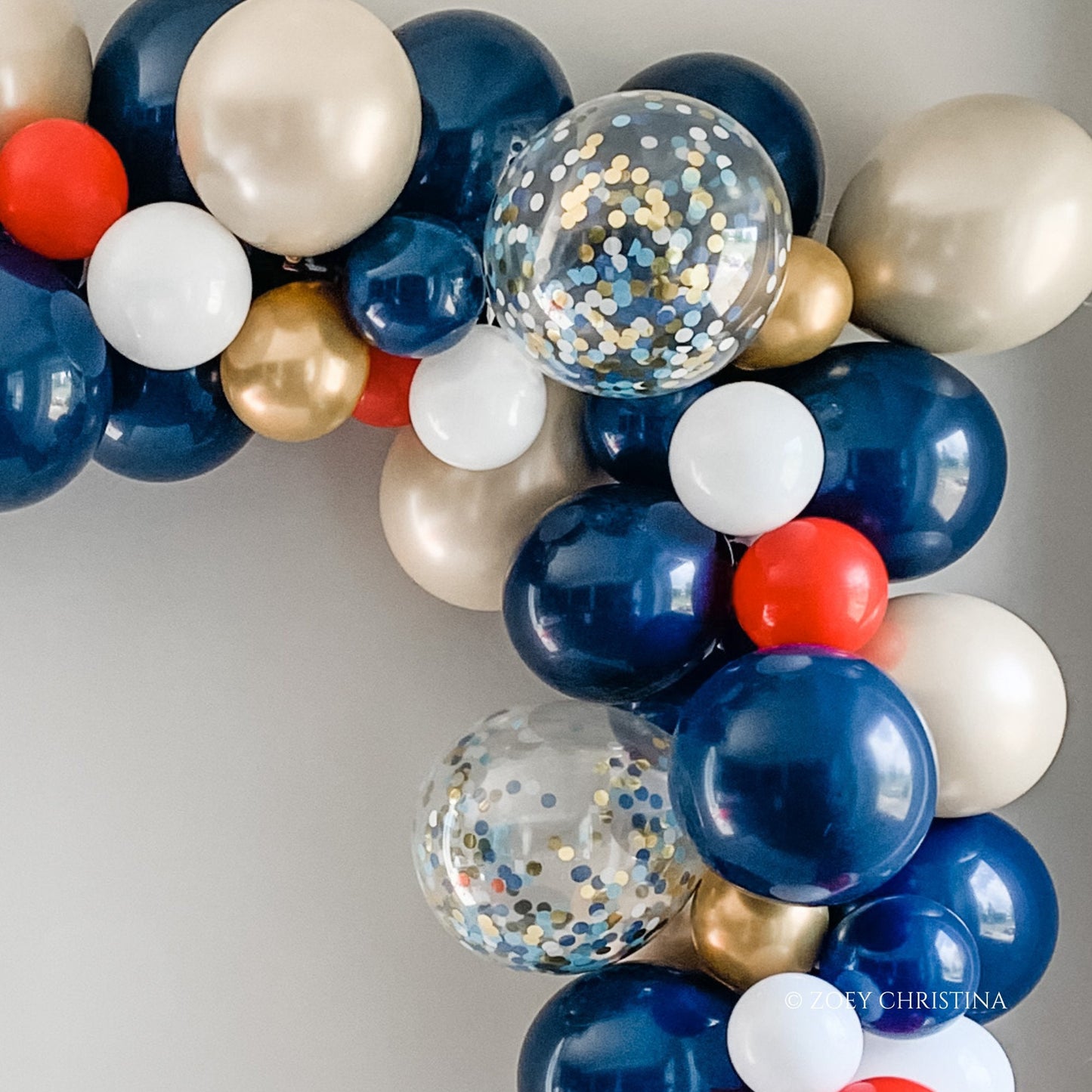 Pirate-Themed Balloon Garland Kit – Nautical Navy, Red & White Party Decor