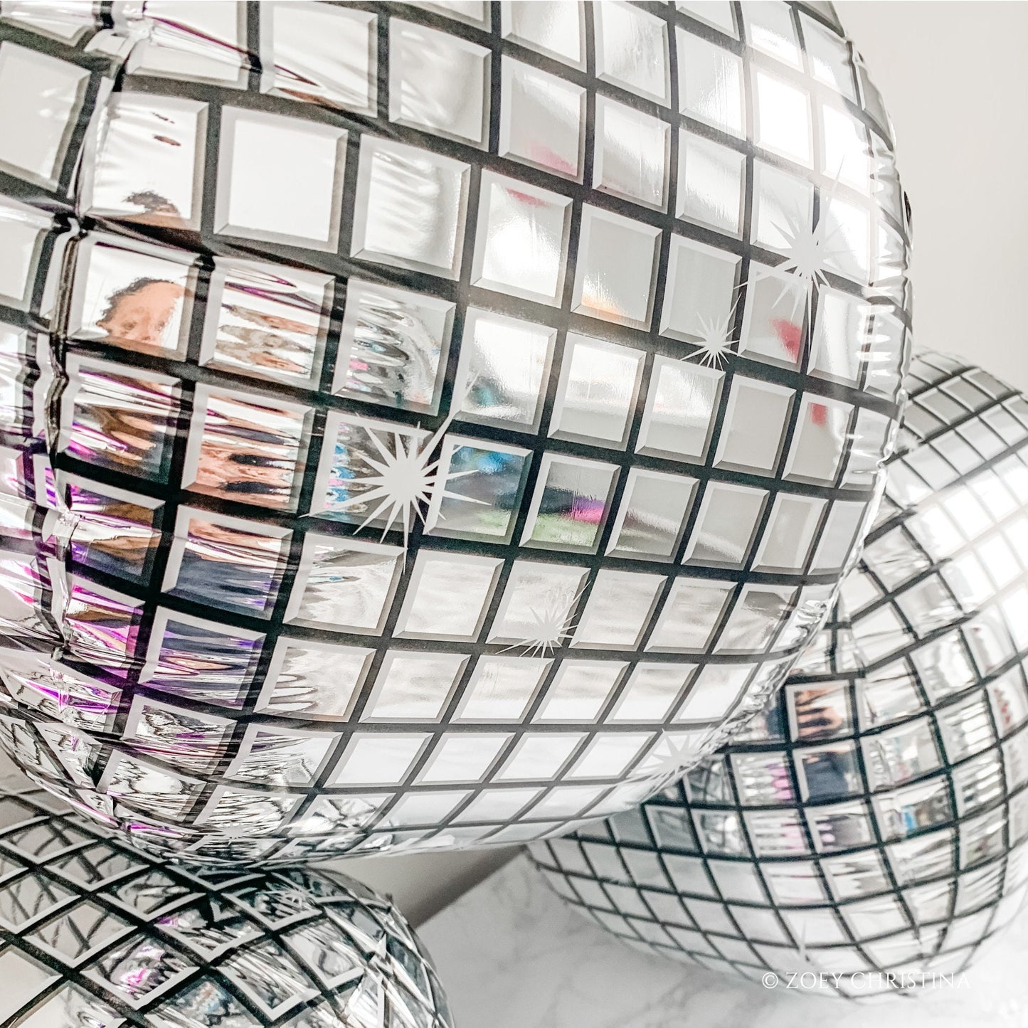 Disco Ball Foil Balloons – 14” Retro Party & Bachelorette Decor