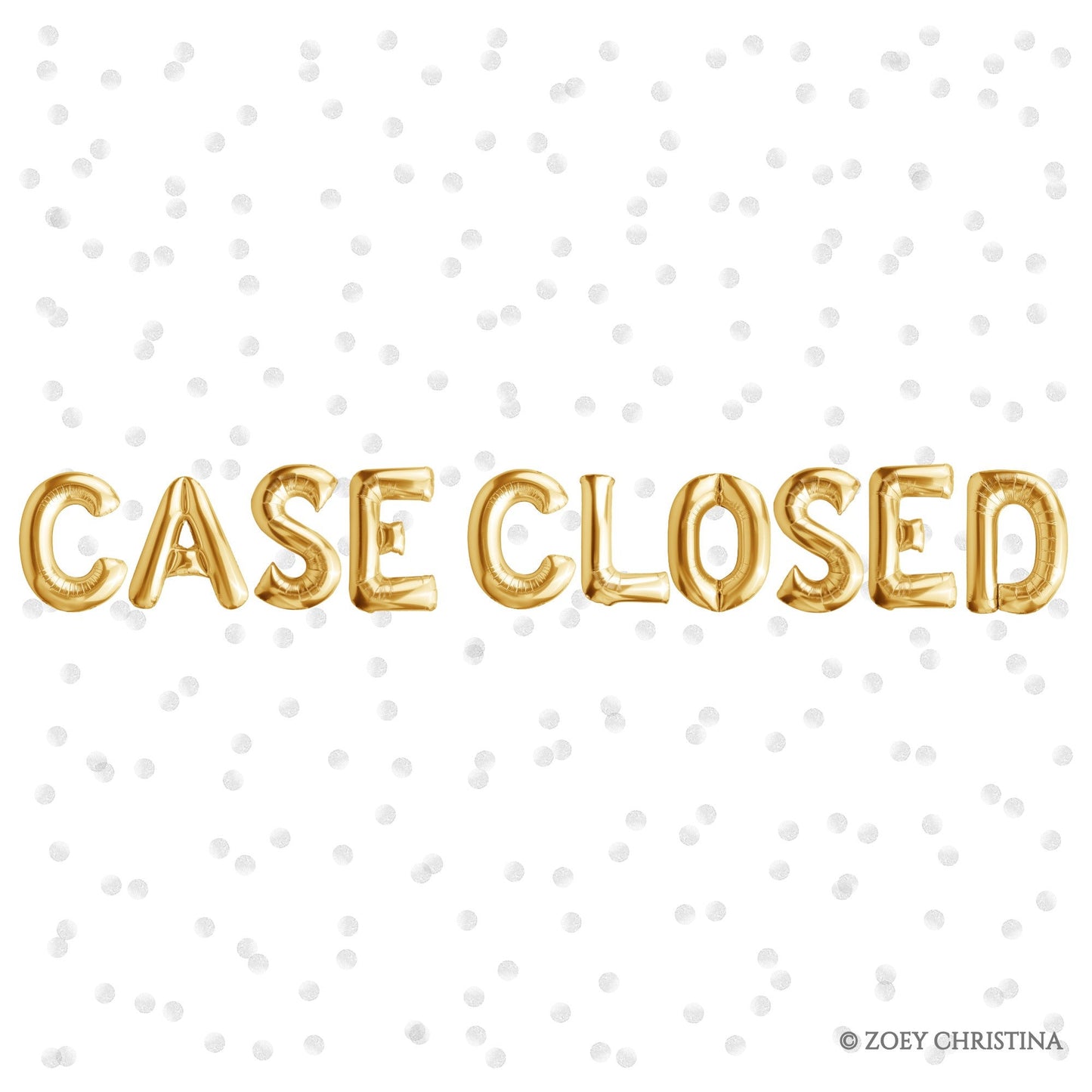 Foil Letter Balloons for Lawyers – "Case Closed" & More Sayings for Law School Events