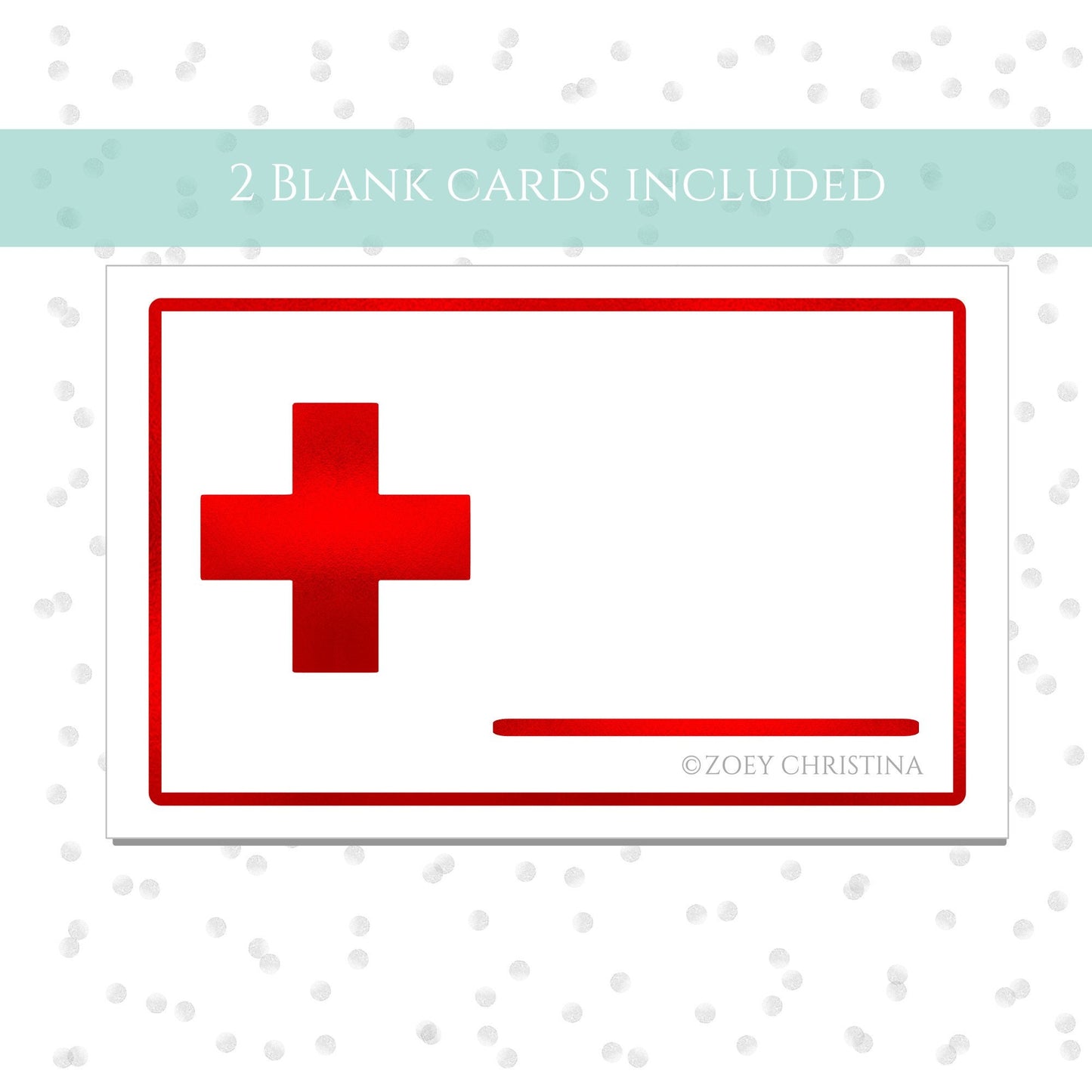 Nurse Graduation Party Table Tent Cards – 12 Pack (Red Foil) for Party Labels