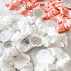 Last Disco Party Hair Ties – Pink & White with Glitter Disco Ball Charm