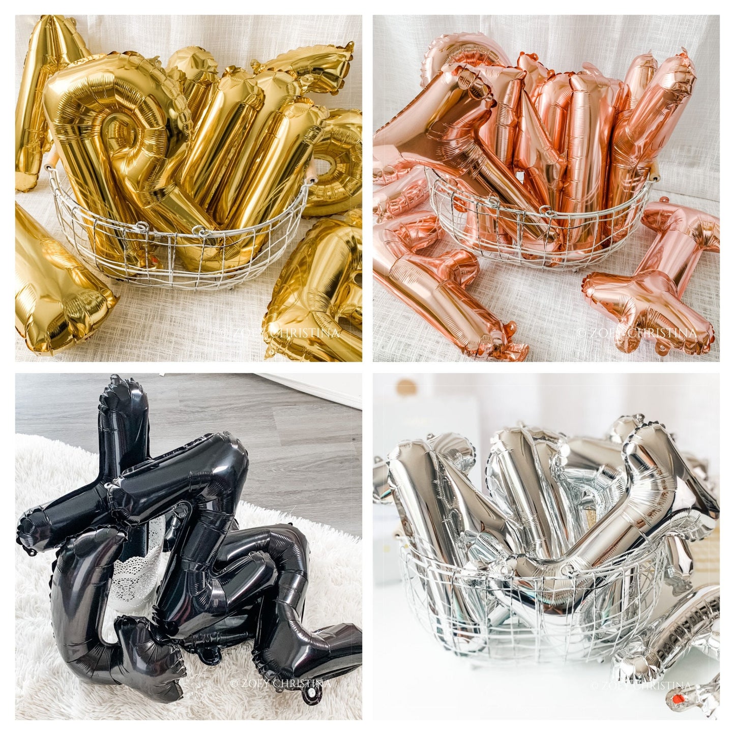 Murder Mystery Letter Balloons – 16” Foil Air-Fill Only Party Decor