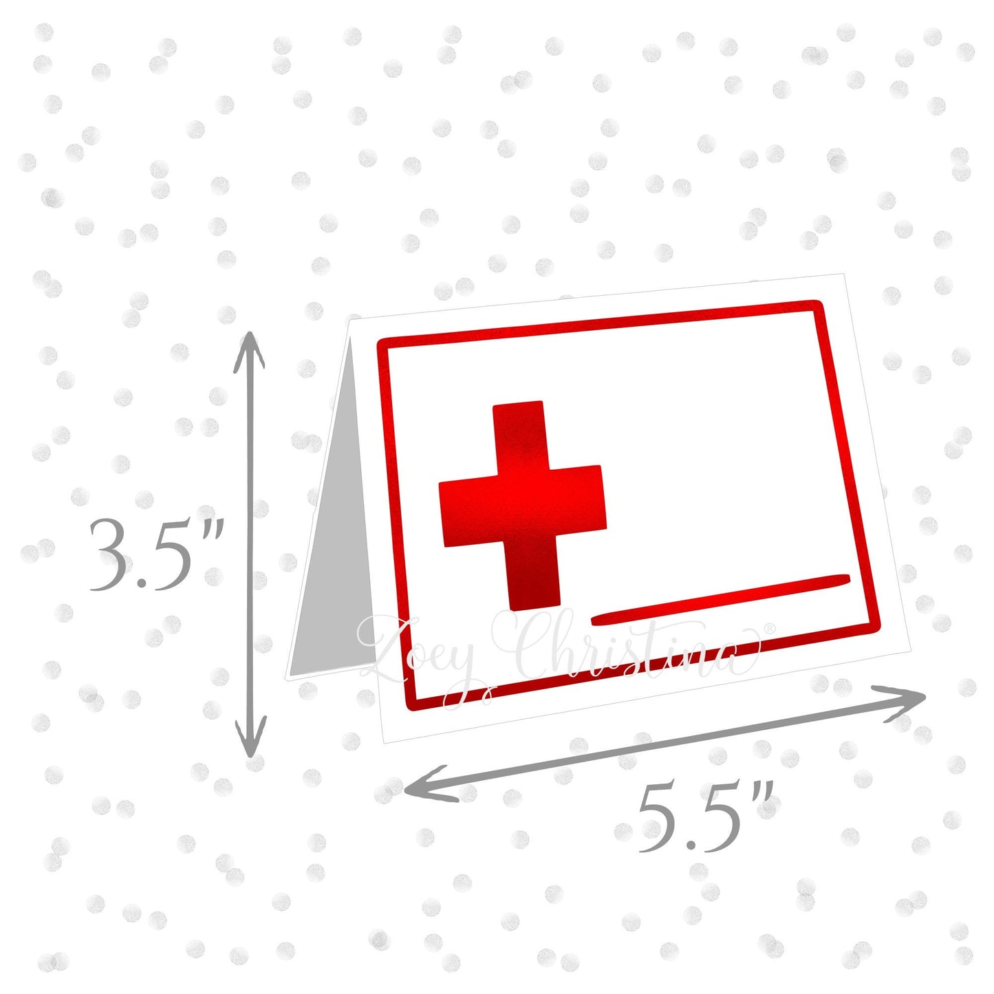 Nurse Graduation Party Table Tent Cards – 12 Pack (Red Foil) for Party Labels