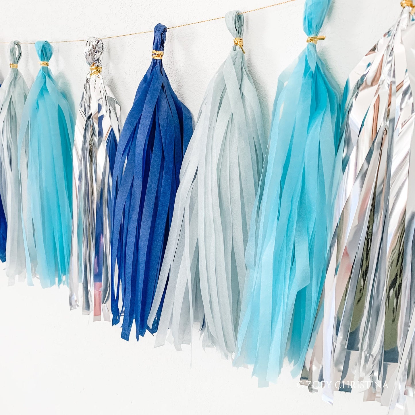Space-Themed Tassel Pack – Blue & Silver Outer Space Party Decor