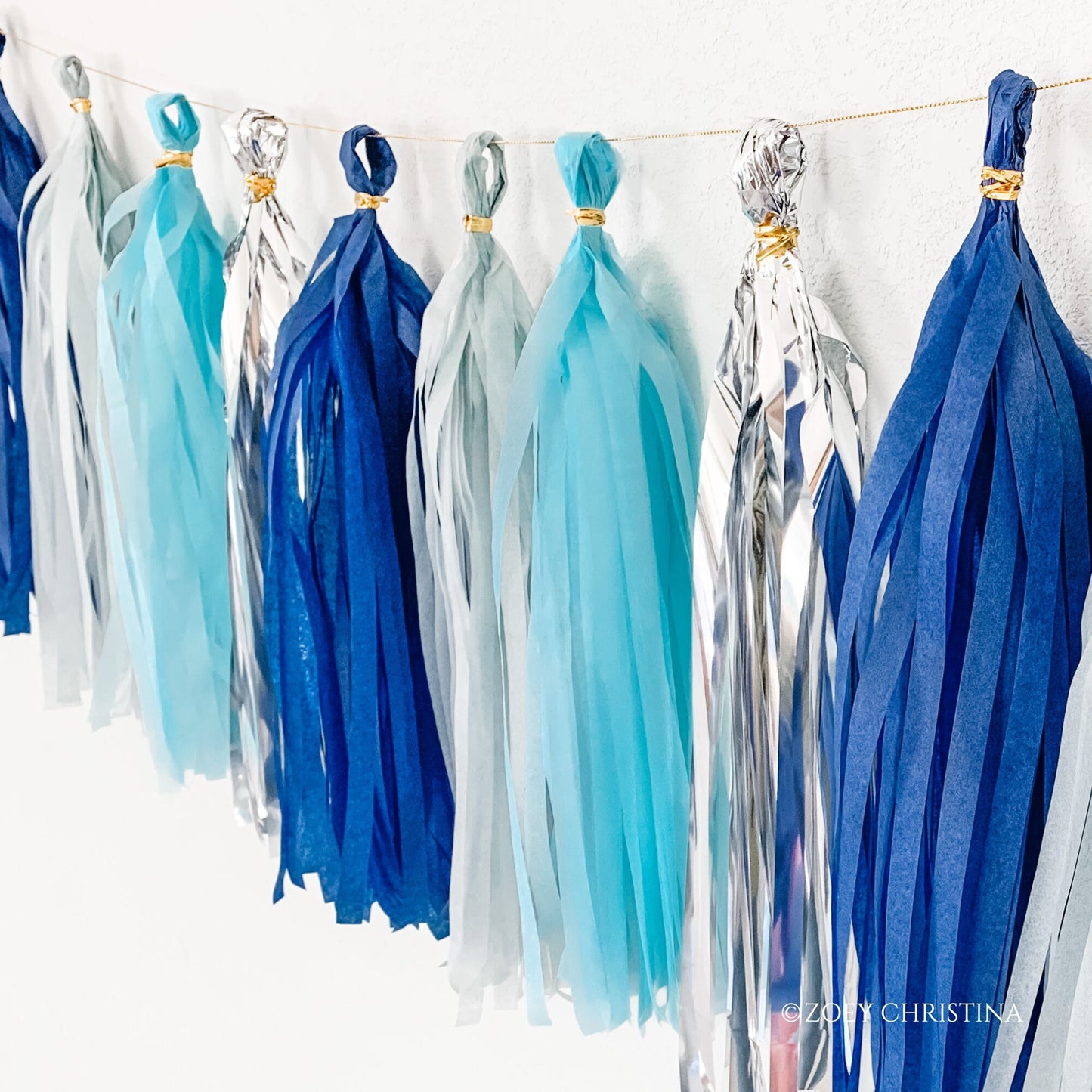 Space-Themed Tassel Pack – Blue & Silver Outer Space Party Decor