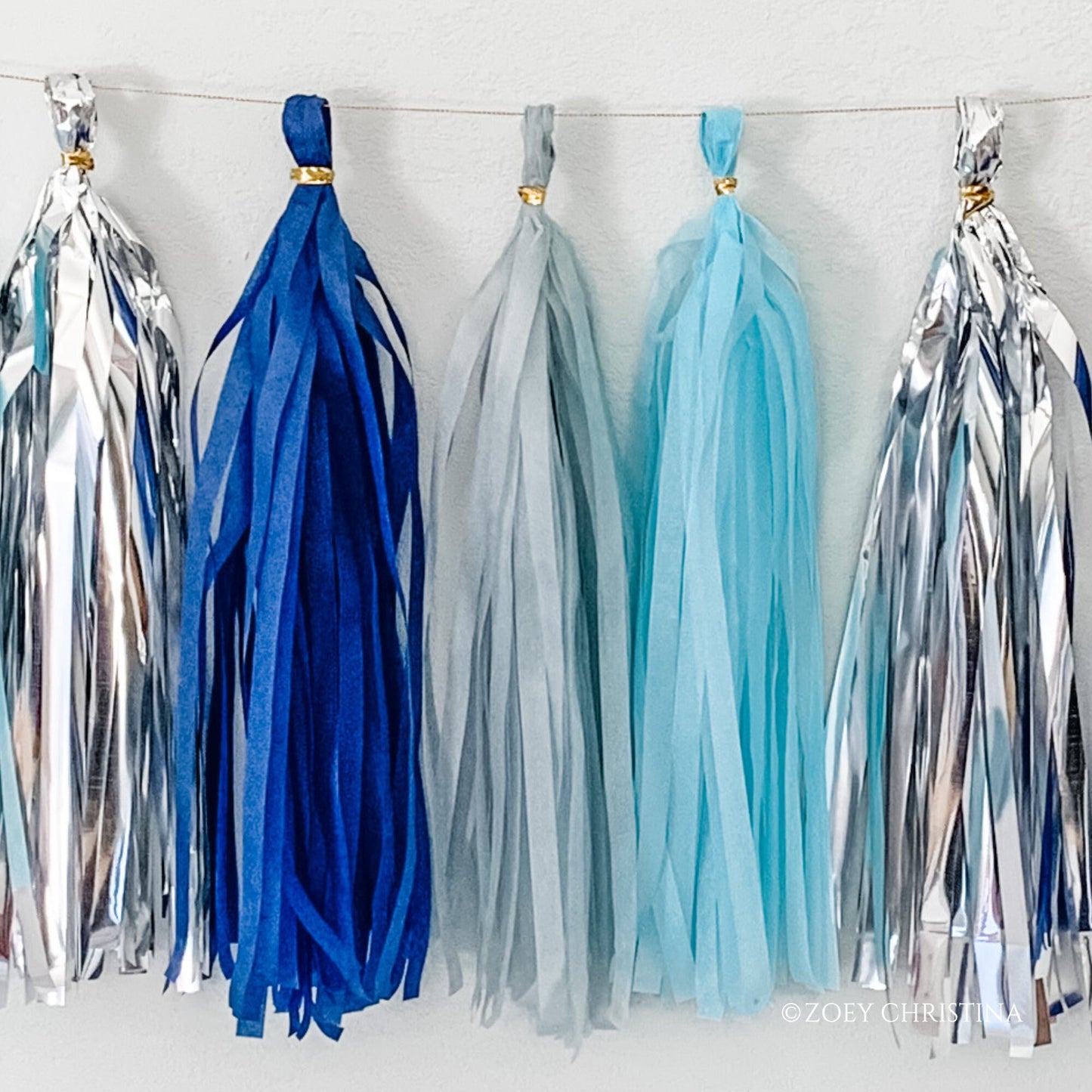 Space-Themed Tassel Pack – Blue & Silver Outer Space Party Decor
