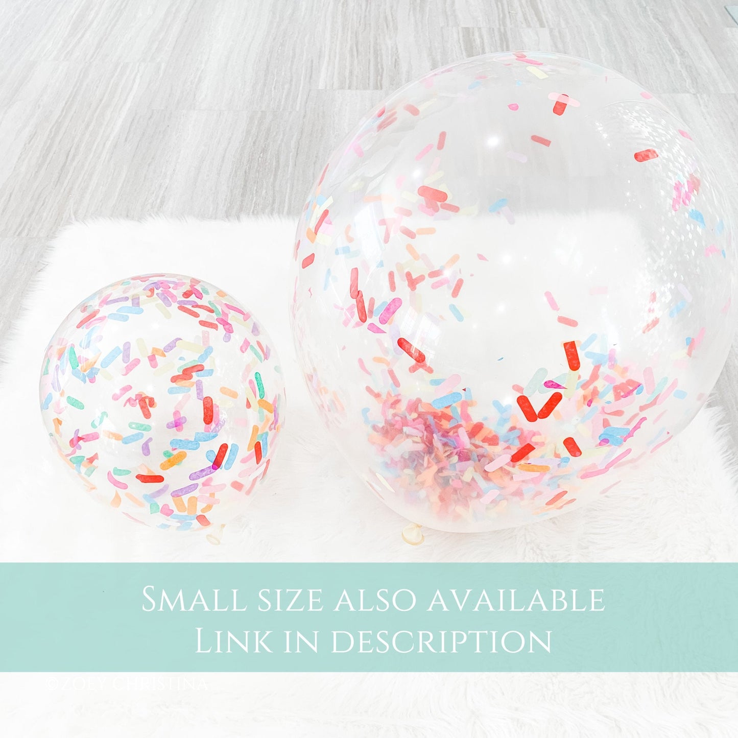 Jumbo Sprinkle-Filled Balloon – Donut, Ice Cream & Candy-Themed Decor