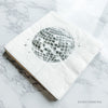 Silver Disco Ball Napkins – White Dinner Napkins for New Year’s Eve & Disco Parties (20-Pack)