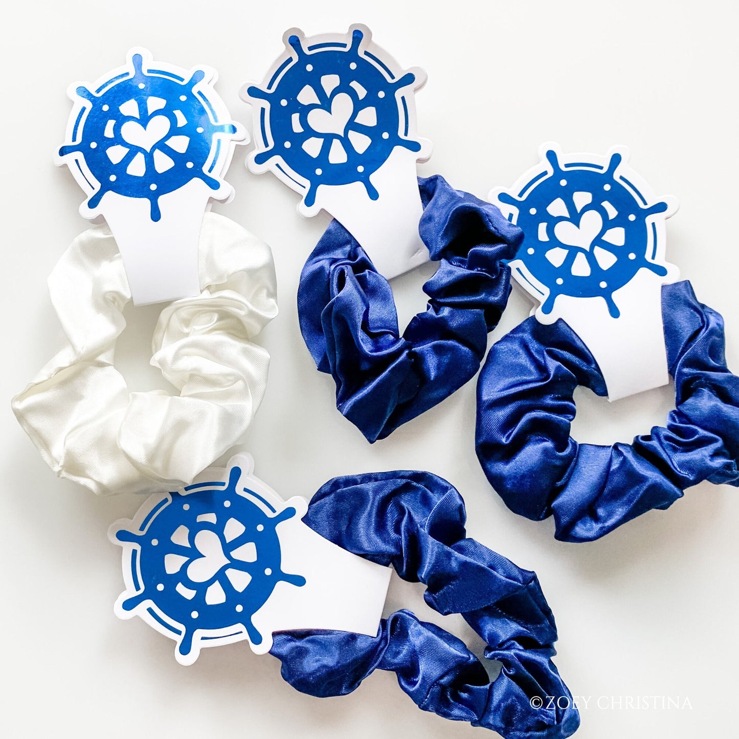 Sailboat & Coastal Hair Ties – "Ahoy" Nautical Party Favors for Weddings & Bachelorettes