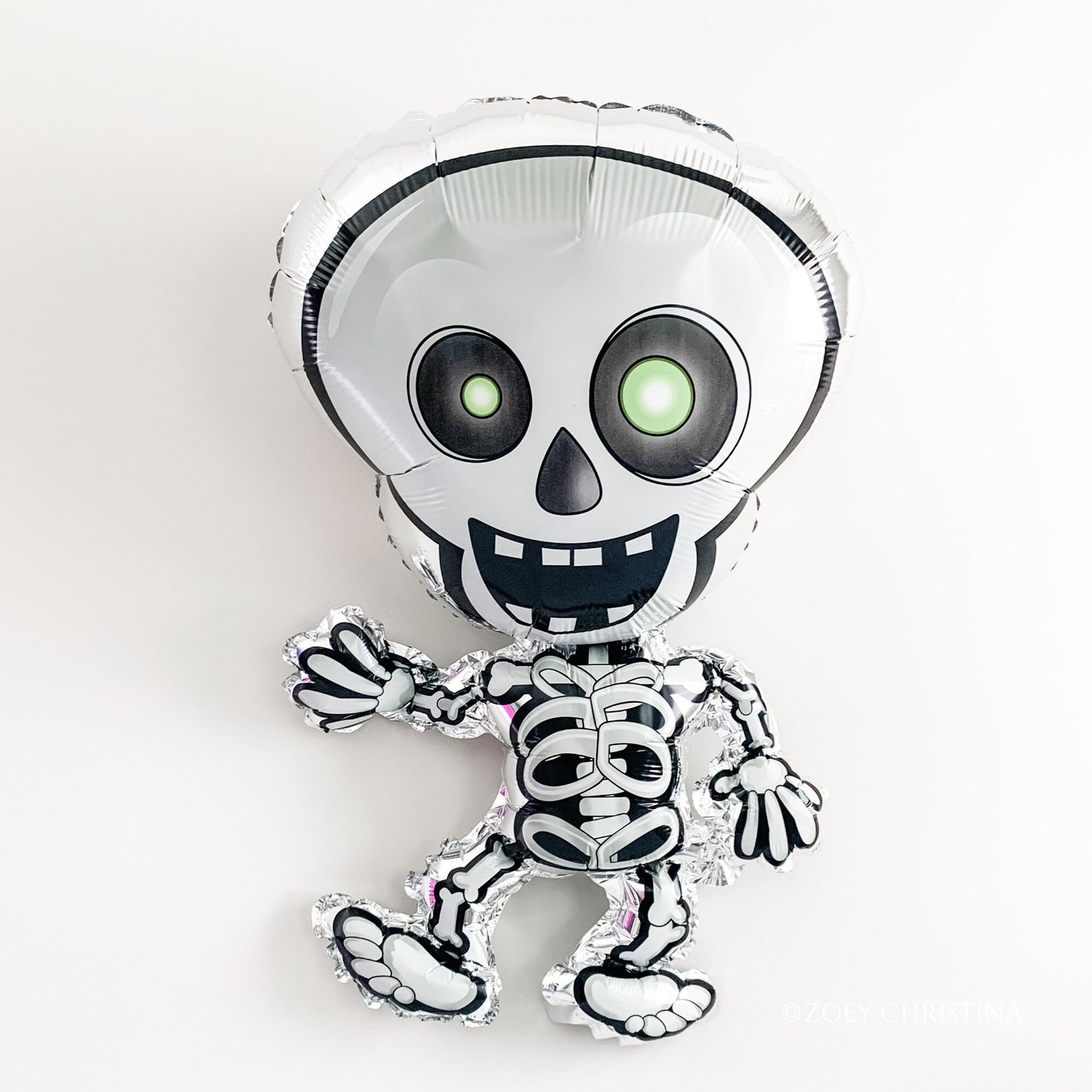 🦴 Small Skeleton Foil Balloon – Approx. 25" Tall
