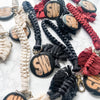 Social Worker Gift – Macrame Keychain with Engraved Wooden Disc (3 Colors)
