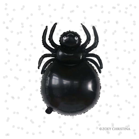 Black Foil Spider Balloon β Spooky Halloween Party Decoration